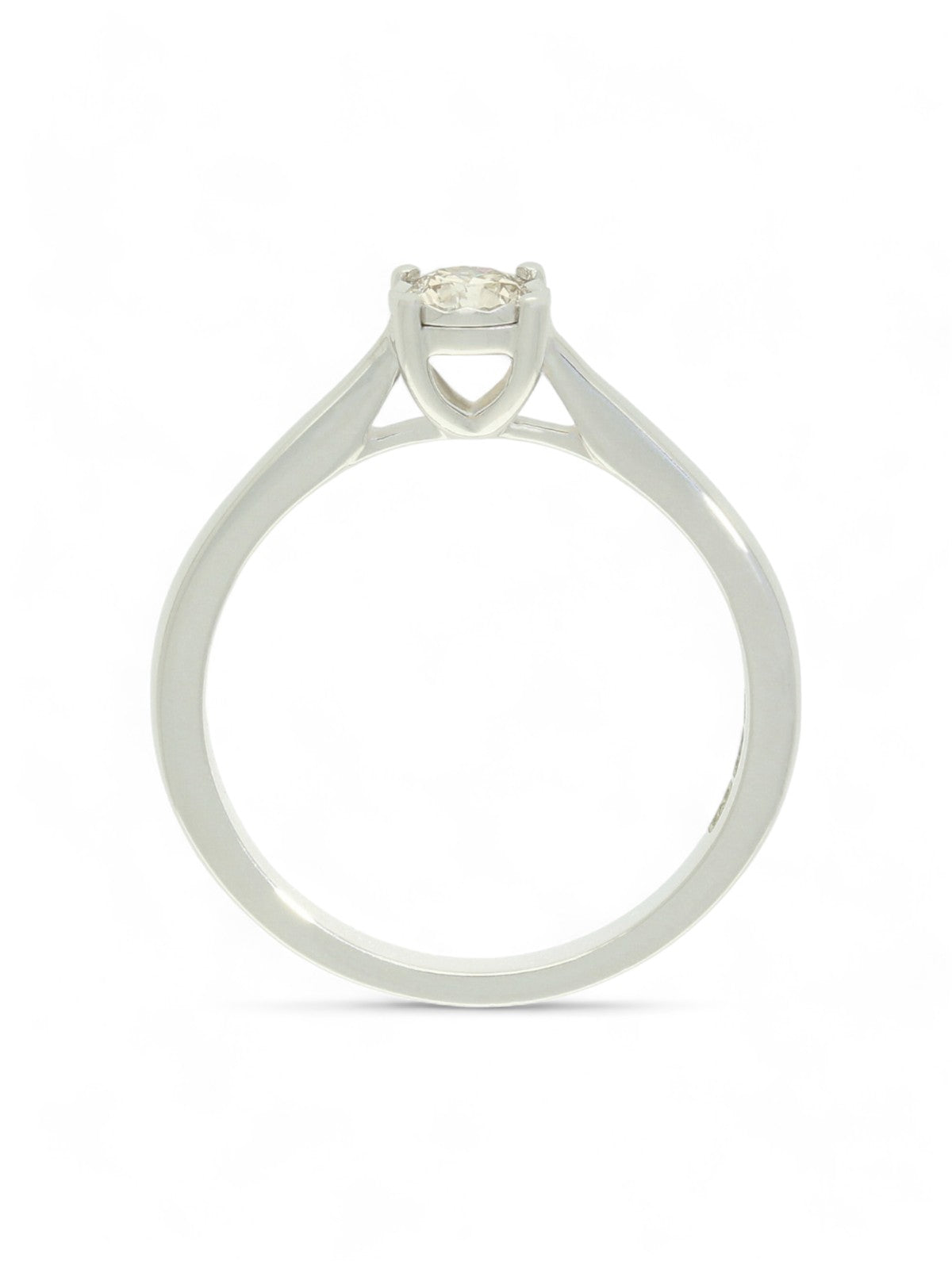 Diamond Solitaire Miracle Set Engagement Ring 0.25ct Round Brilliant Cut in 9ct White Gold