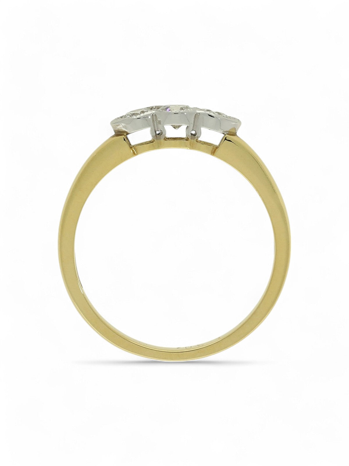 Diamond Three Stone Ring 0.30ct Round Brilliant Cut in 18ct Yellow & White Gold