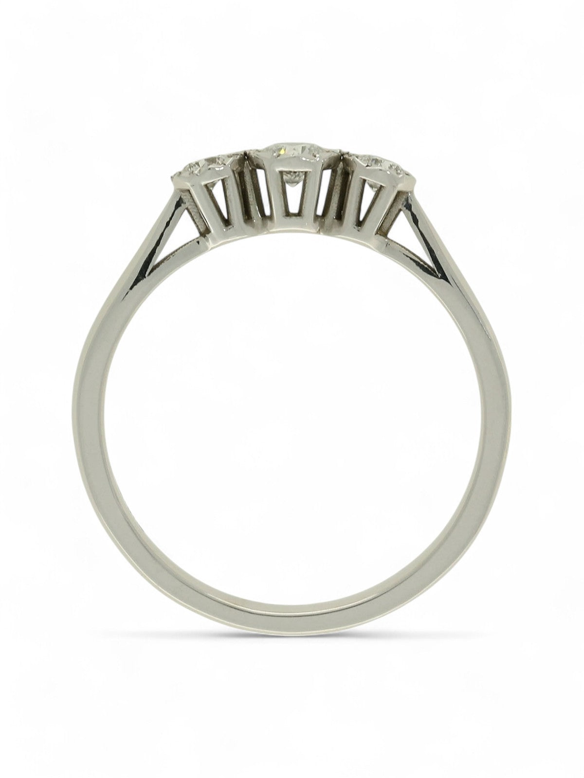 Diamond Three Stone Ring 0.30ct Round Brilliant Cut in 9ct White Gold