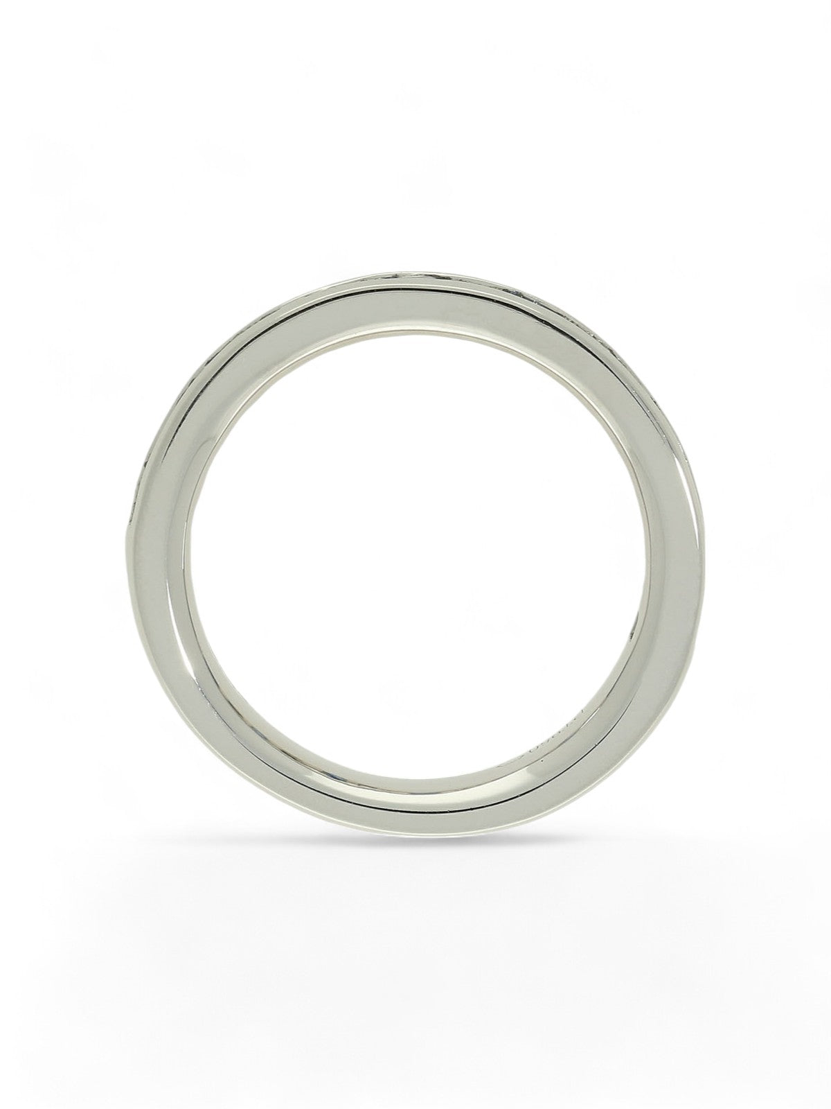 Sapphire & Diamond Half Eternity Ring in Platinum