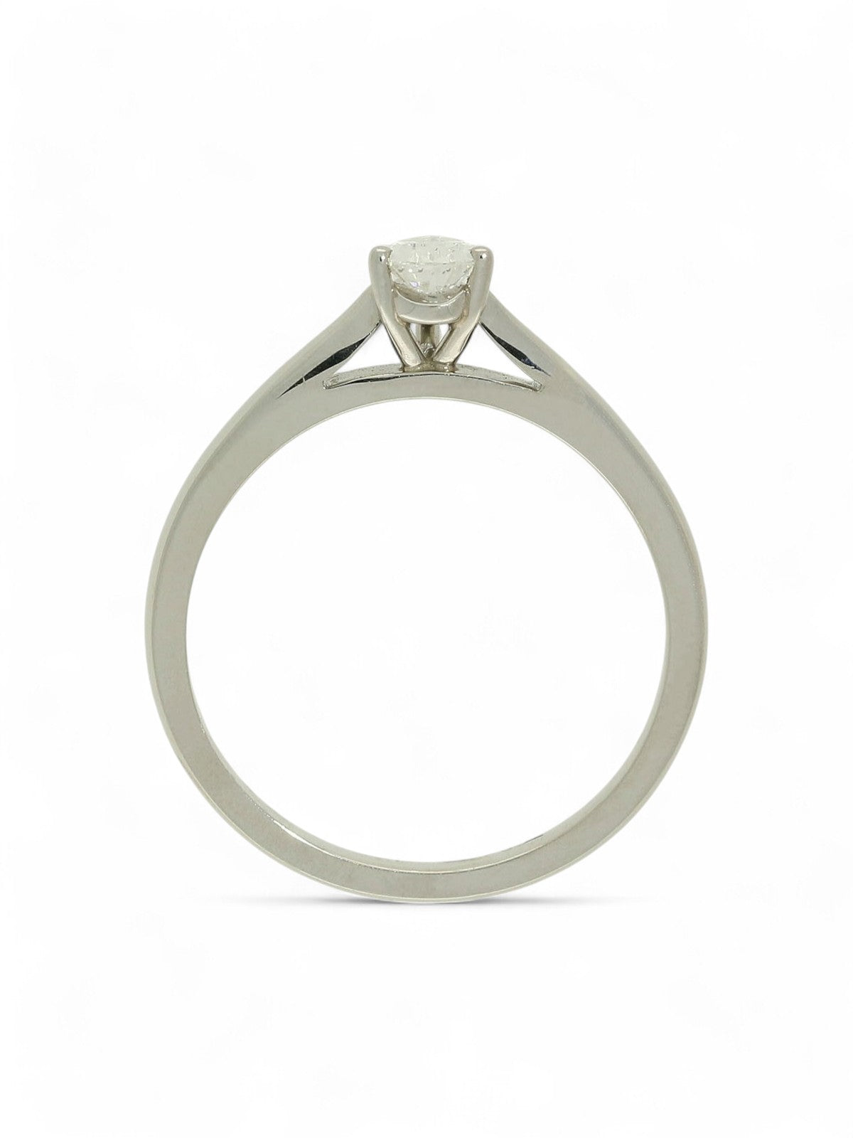 Diamond Solitaire Engagement Ring 0.30ct Pear Cut in Platinum