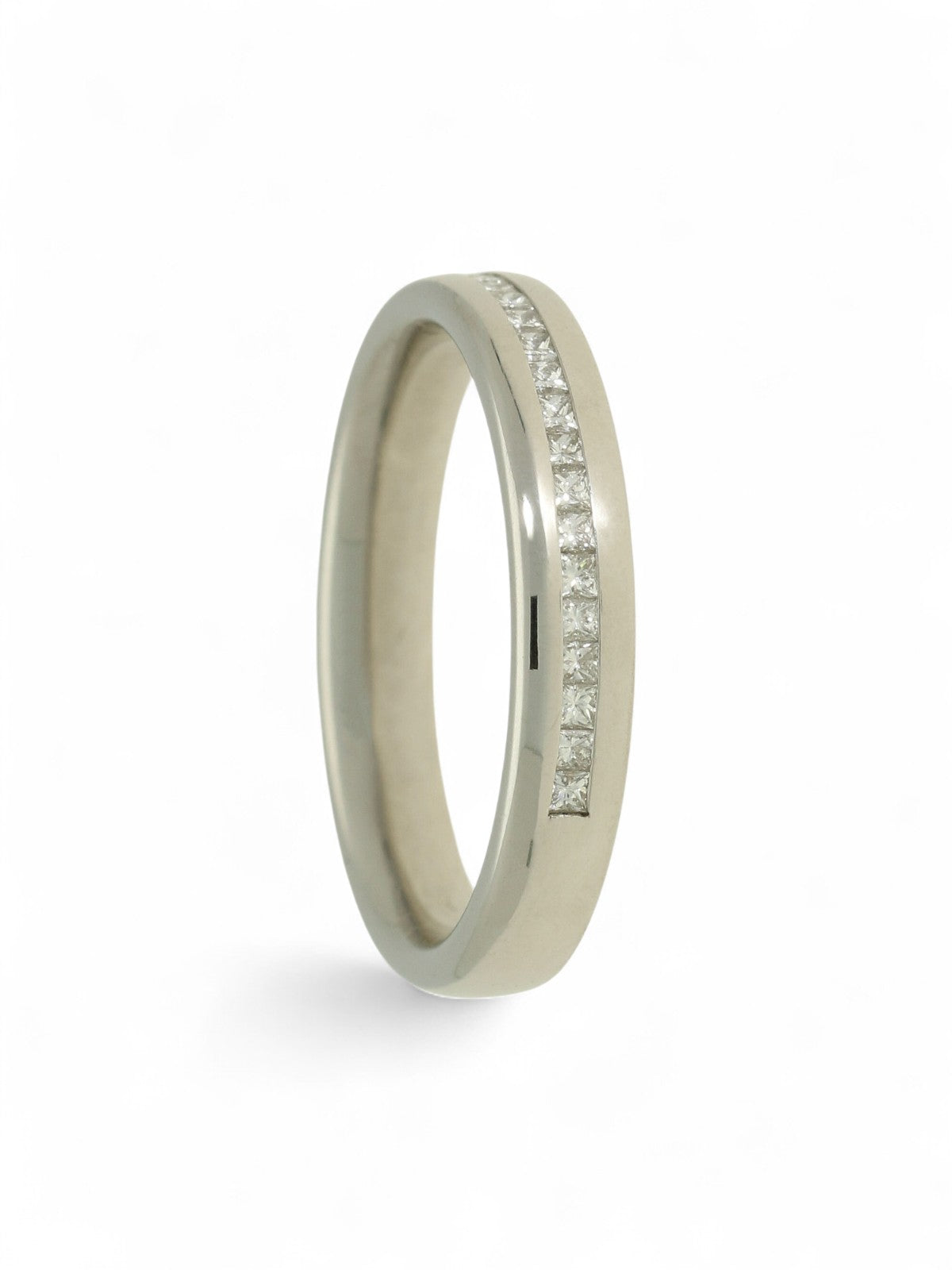 Diamond Half Eternity Ring 0.25ct Princess Cut in Platinum