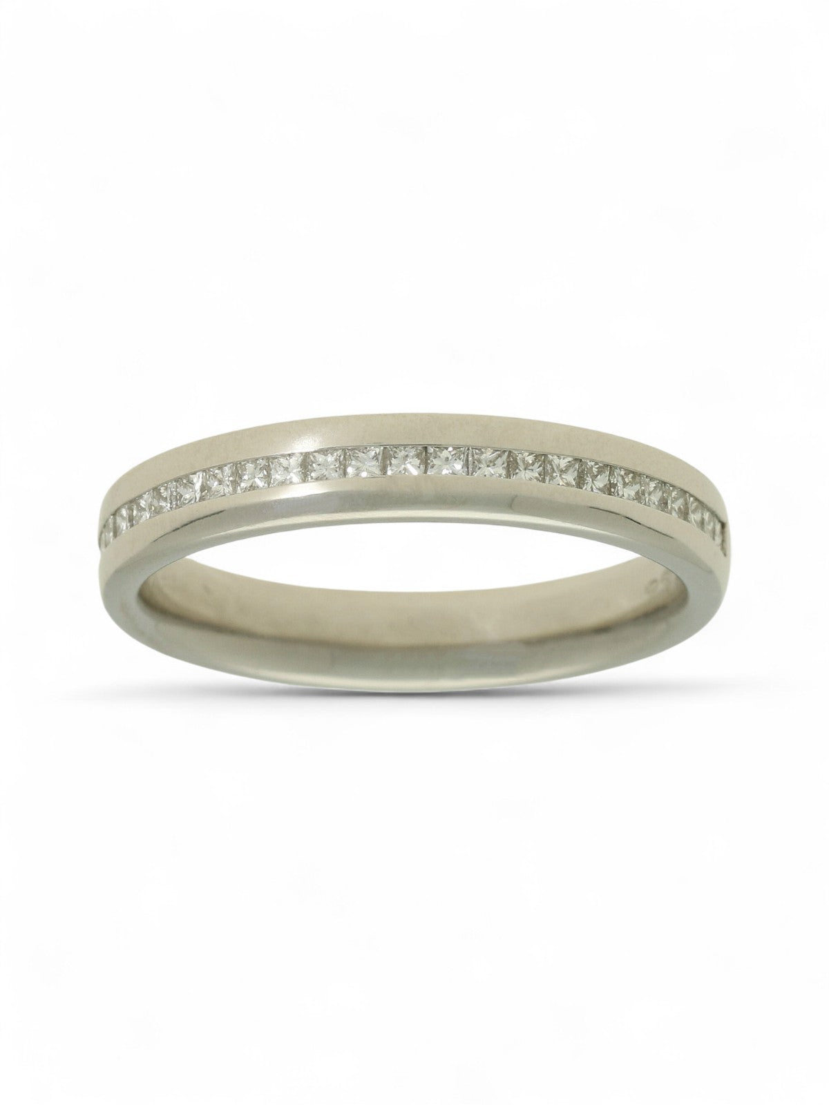 Diamond Half Eternity Ring 0.25ct Princess Cut in Platinum