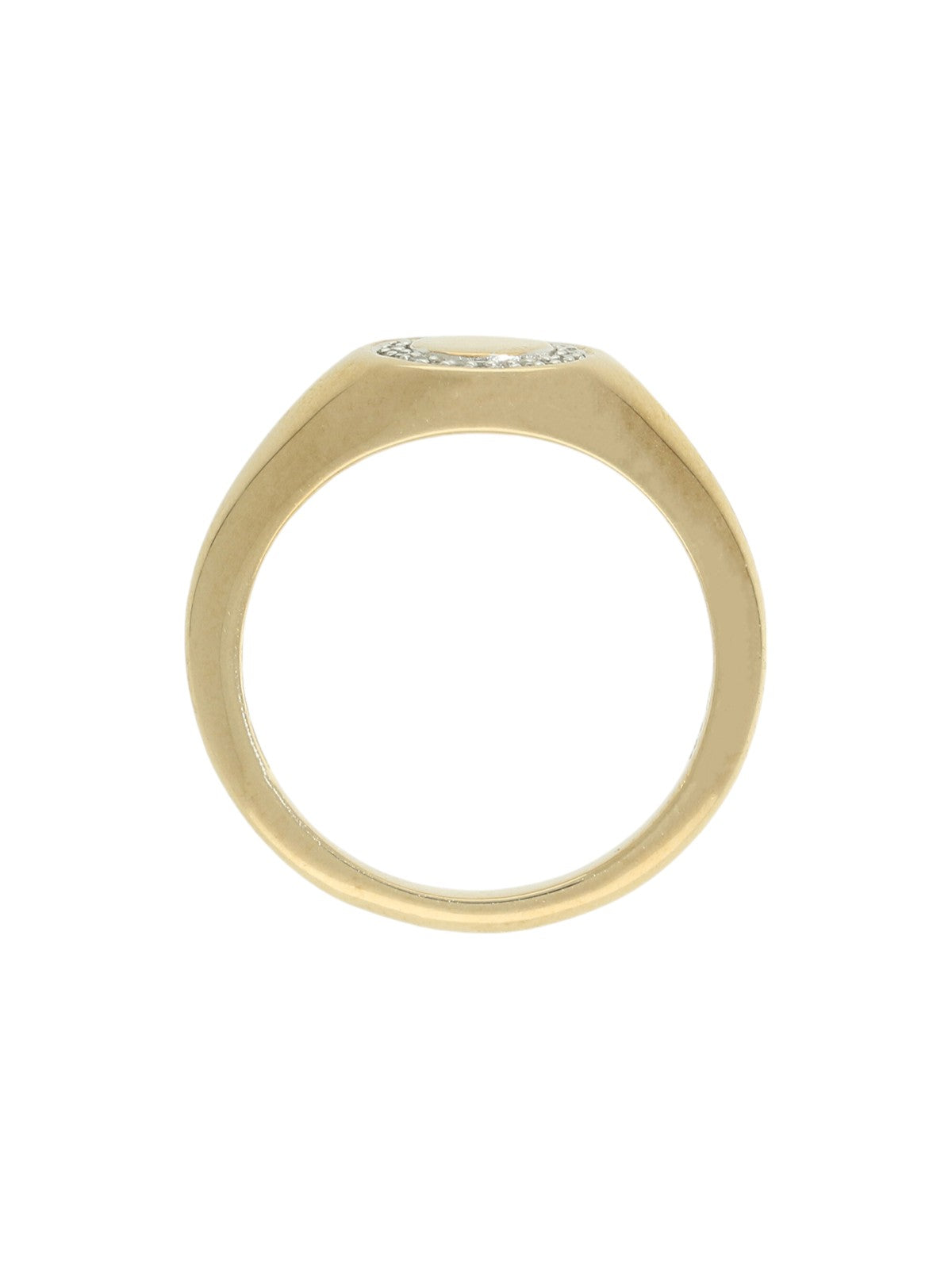 Diamond Signet Ring in 9ct Yellow Gold