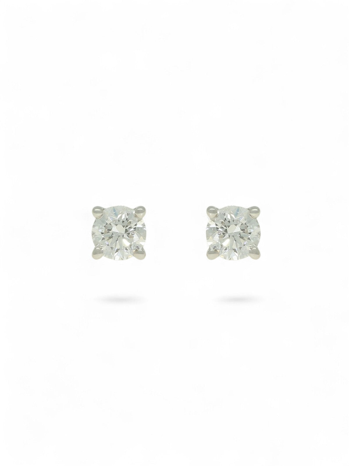 Lab Grown Diamond Solitaire Stud Earrings 0.50ct in 9ct White Gold