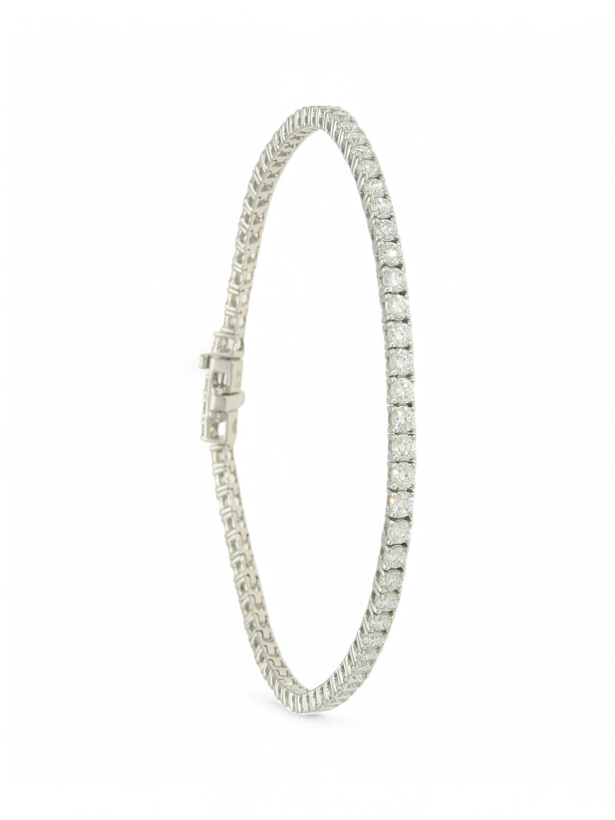 Lab Grown Diamond Bracelet 3.00ct Brilliant Cut in 9ct White Gold