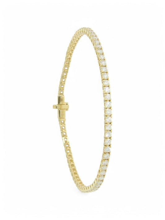 Lab Grown Diamond Bracelet 3.00ct Brilliant Cut in 9ct Yellow Gold