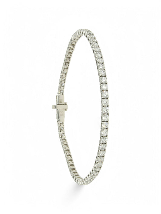 Lab Grown Diamond Bracelet 4.00ct Brilliant Cut in 9ct White Gold