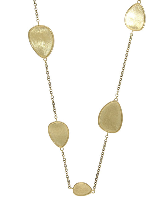 Ovular Bead Station Necklace in 9ct Yellow Gold