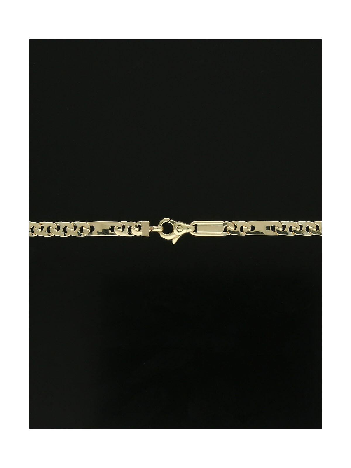 Fancy Flat Link Necklace in 9ct Yellow Gold