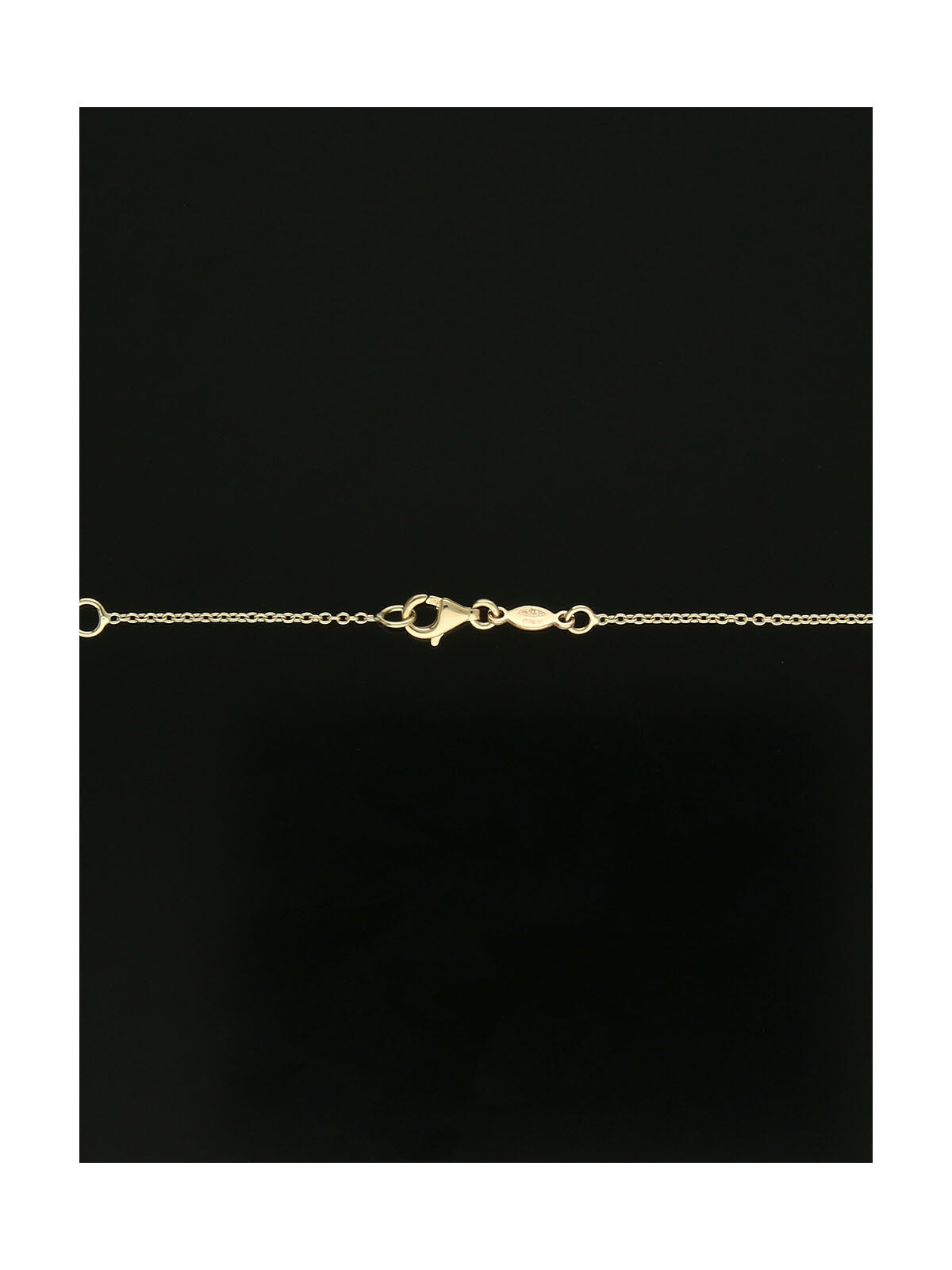 Polished Small Open Circle Station Necklace in 9ct Yellow Gold
