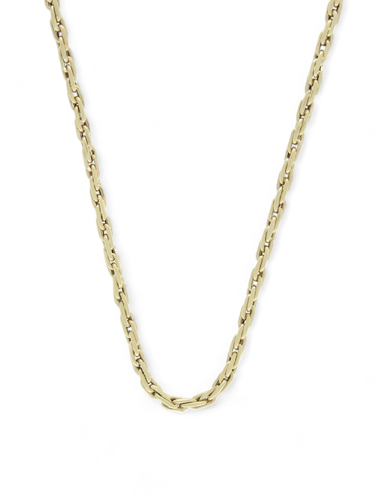 Tight Small Oval Link 45cm Necklace in 9ct Yellow Gold