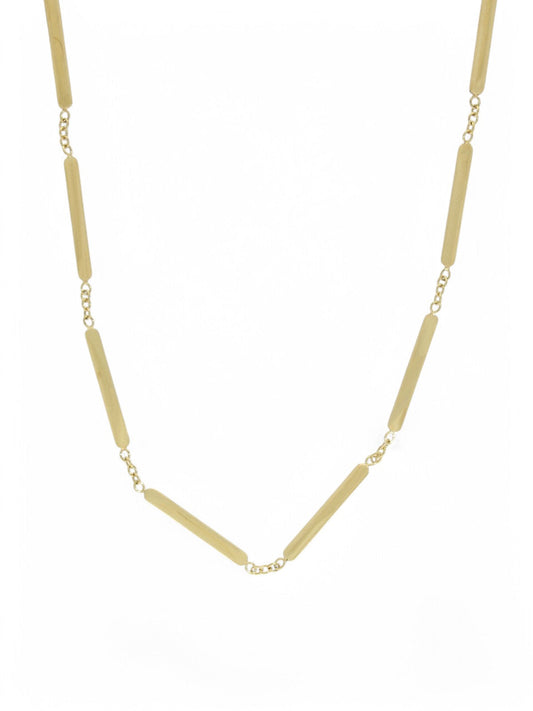 9ct Yellow Gold Station Necklace