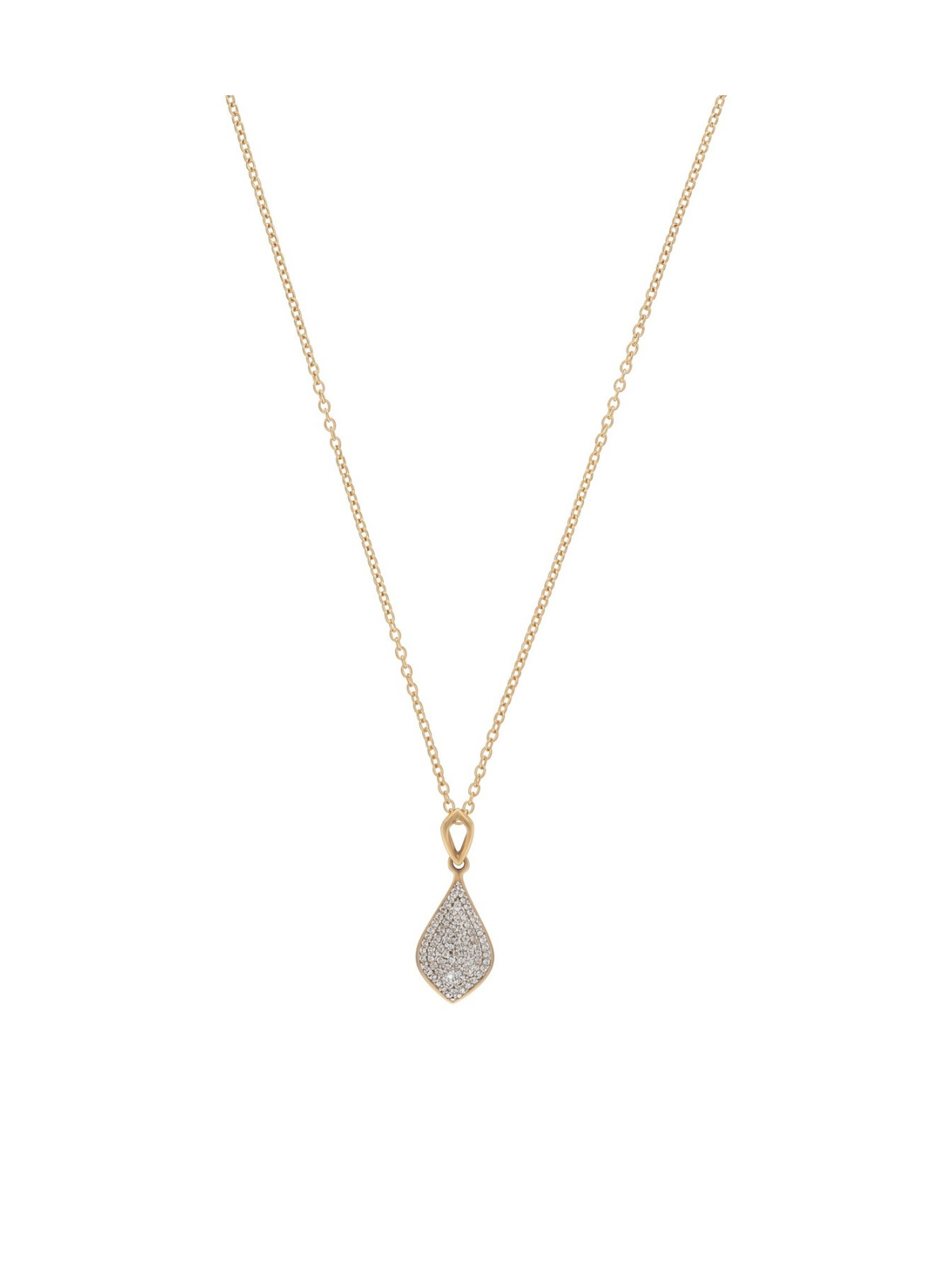 Diamond Drop Pendant with 0.13ct of Round Brilliant Diamonds in 9ct Yellow Gold