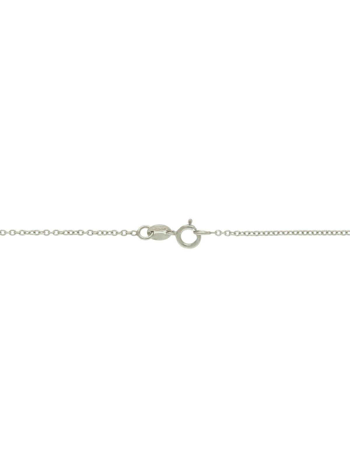 Diamond Oval Pendant Necklace in 9ct White Gold