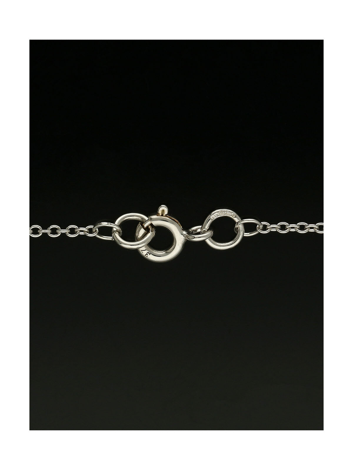 Blue Topaz Faceted Pear Cut Pendant Necklace in 9ct White Gold