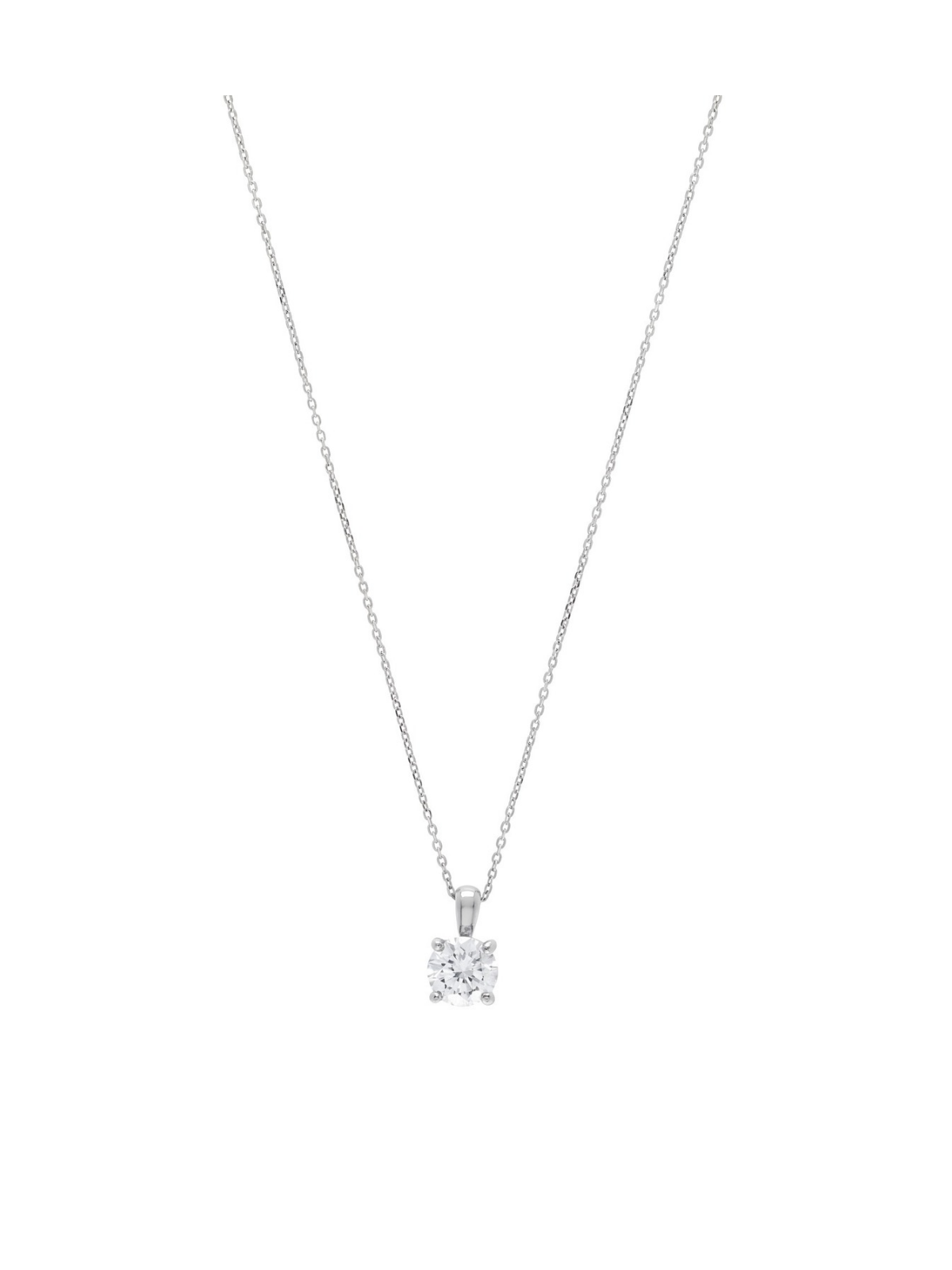 Diamond Solitaire Pendant with 1.00ct Round Brilliant Diamond in Platinum