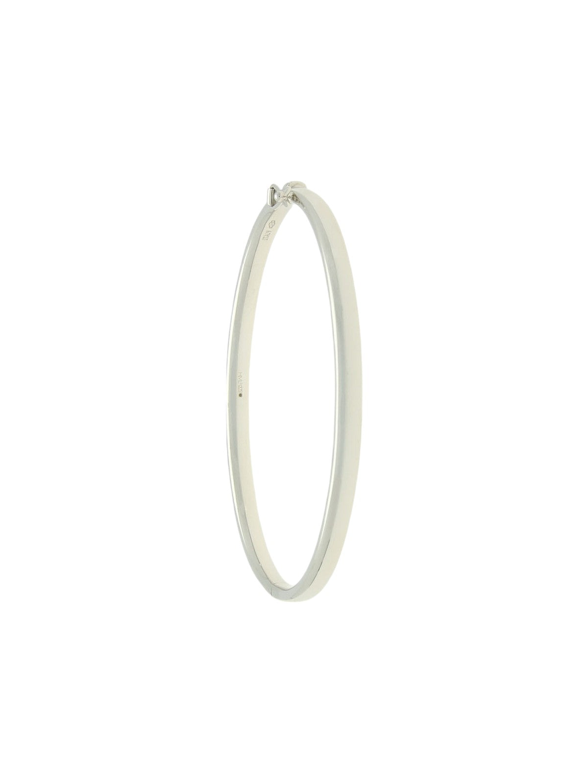 Plain Solid Bangle in 9ct White Gold