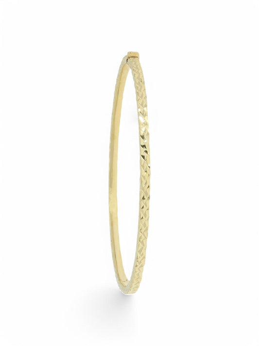 Patterned 9ct Yellow Gold Bangle