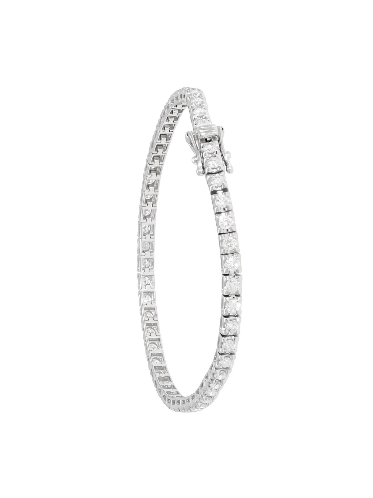 Diamond Tennis Bracelet with 3.02ct of Round Brilliant Diamonds in 9ct White Gold