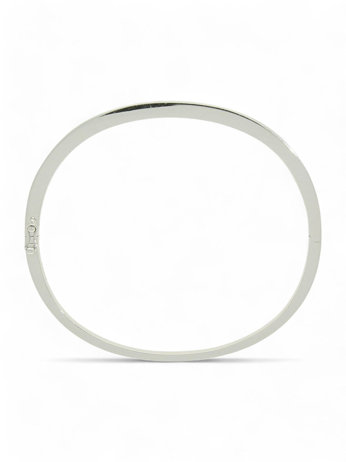 Diamond Channel Set Hinged Bangle 1.08ct in 18ct White Gold