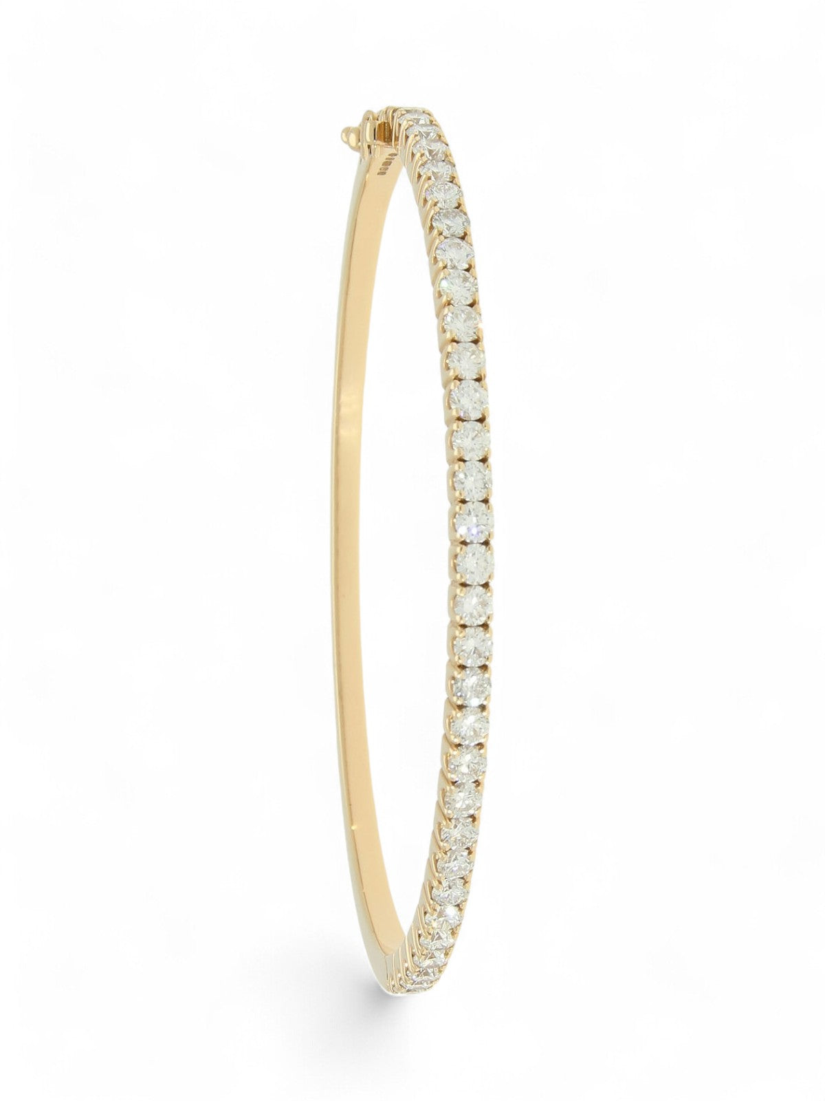 Diamond Hinged Bangle 2.53ct in 18ct Rose Gold