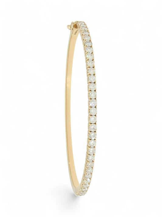 Diamond Hinged Bangle 2.53ct in 18ct Rose Gold