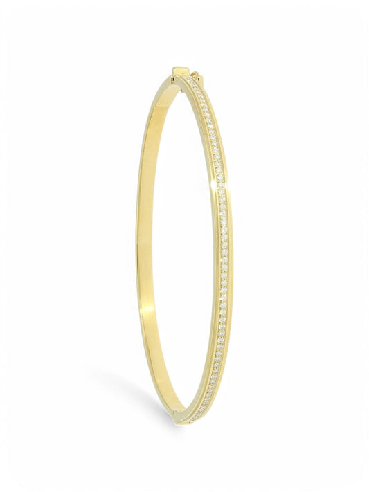 Diamond Pimlico Bangle in 18ct Yellow Gold