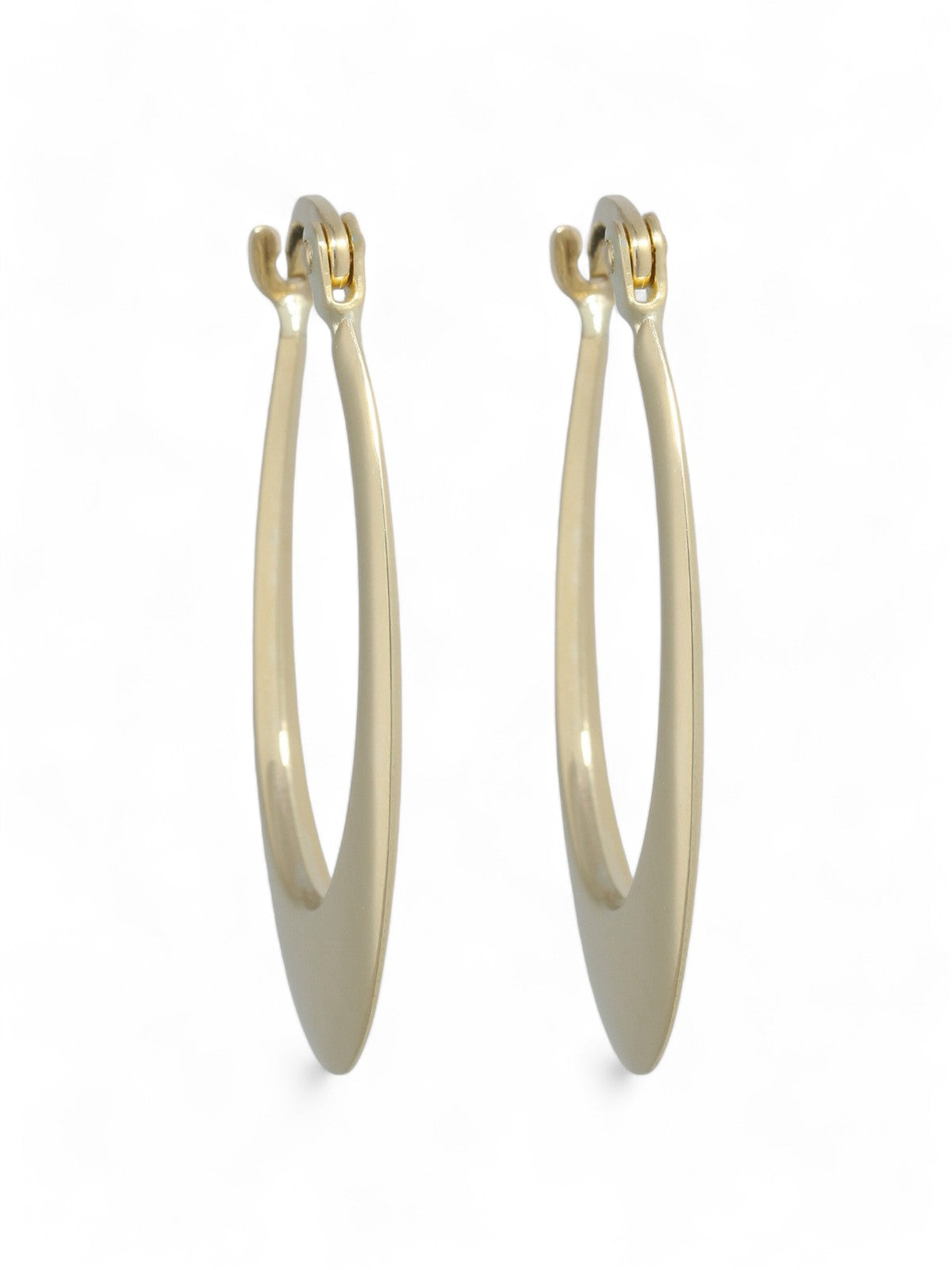 Racetrack Oval Hoop Earrings in 9ct Yellow Gold