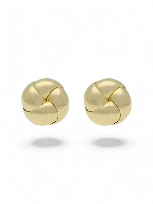Shell Knot Earrings 7mm in 9ct Yellow Gold