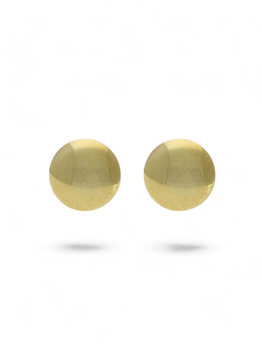 Polished Hollow Bead Stud Earrings 8mm in 9ct Yellow Gold