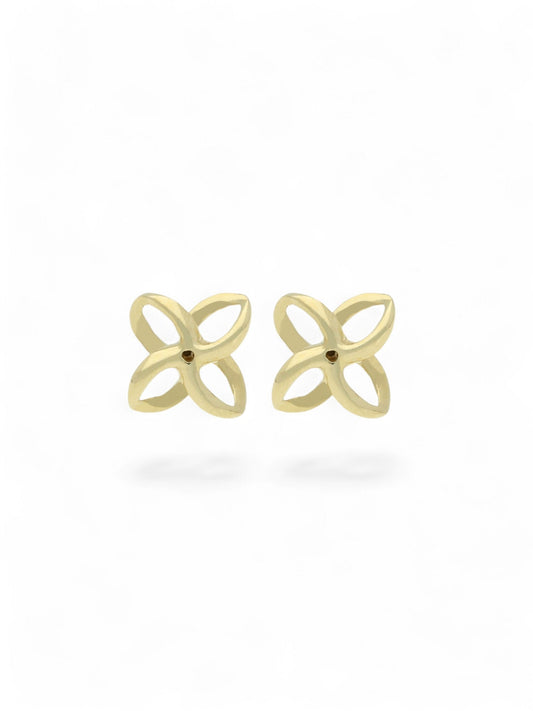 Simple Flower Stud Earrings 6.5mm in 9ct Yellow Gold