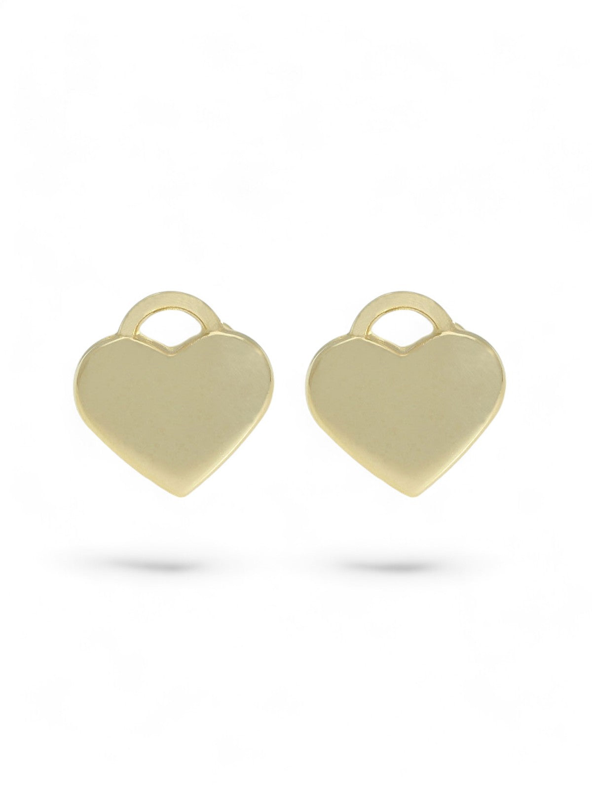 Heart Stud Earrings in 9ct Yellow Gold