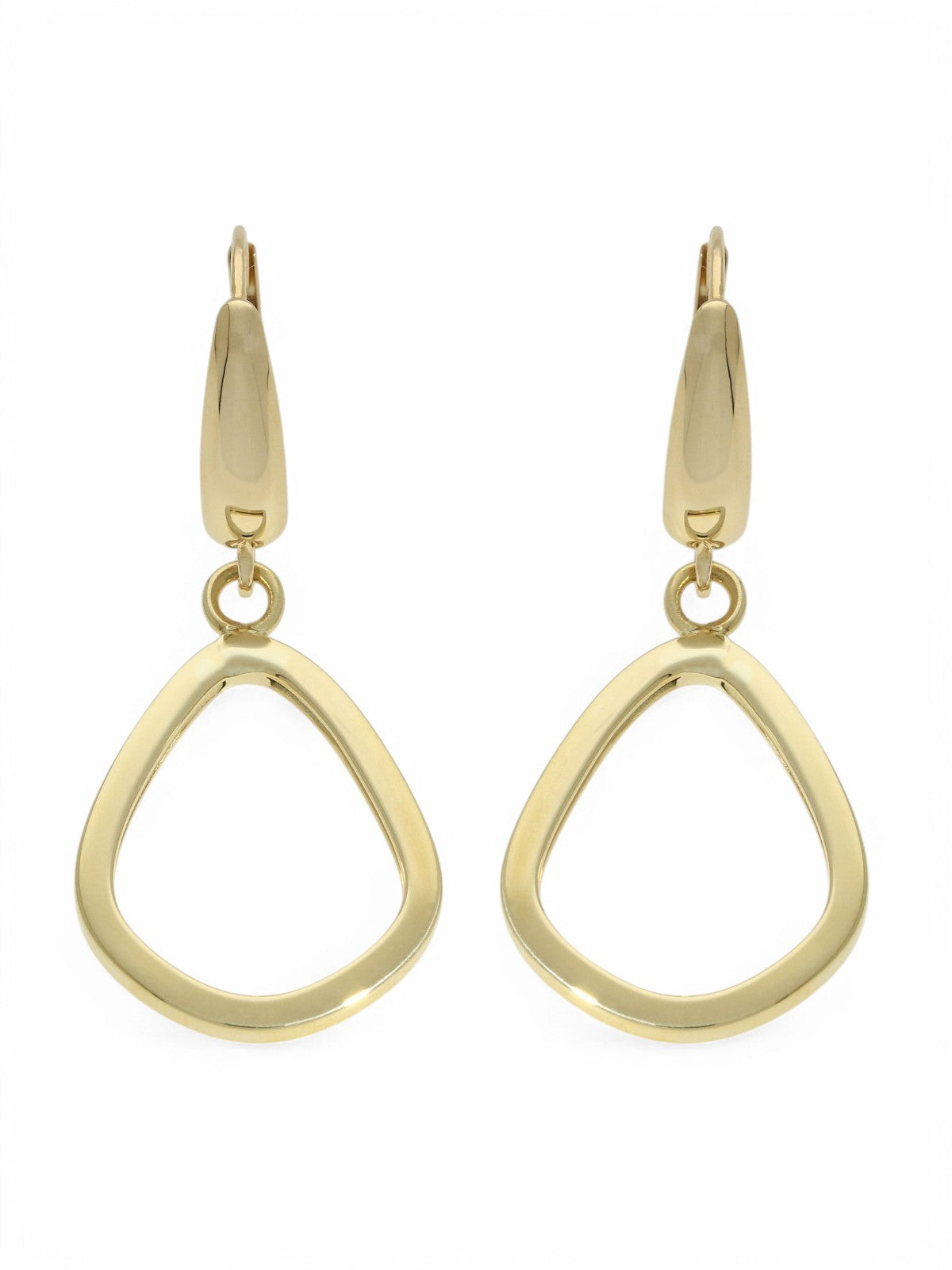 9ct Yellow Gold Open Pear Drop Earrings