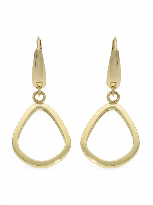 9ct Yellow Gold Open Pear Drop Earrings