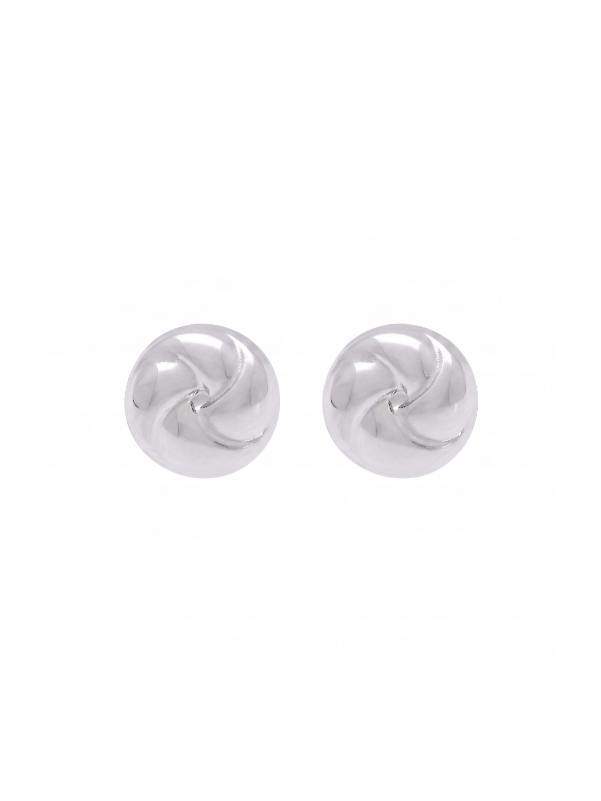 9ct White Gold Four-Strand Knot-Style Stud Earrings