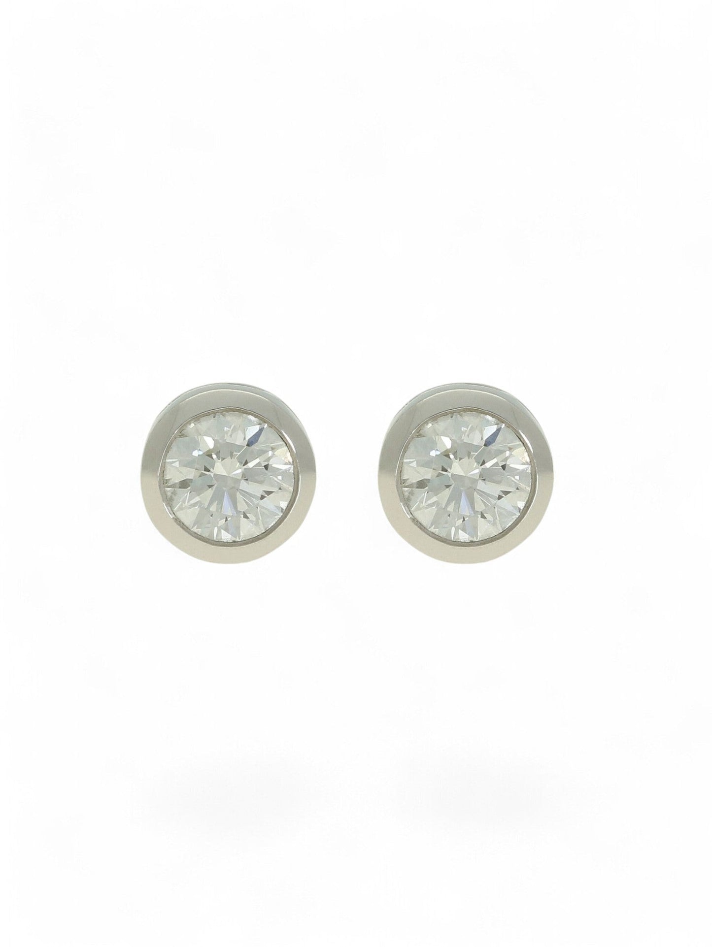 Diamond Solitaire Stud Earrings "The Diana Collection" 0.80ct Round Brilliant Cut in 18ct White Gold