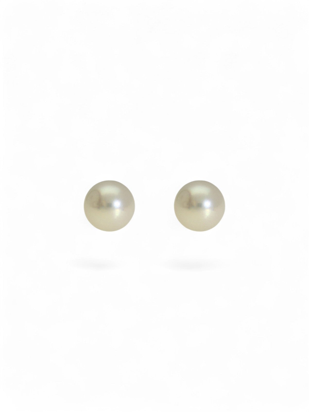 White Cultured Pearl Stud Earrings 5mm in 9ct Yellow Gold