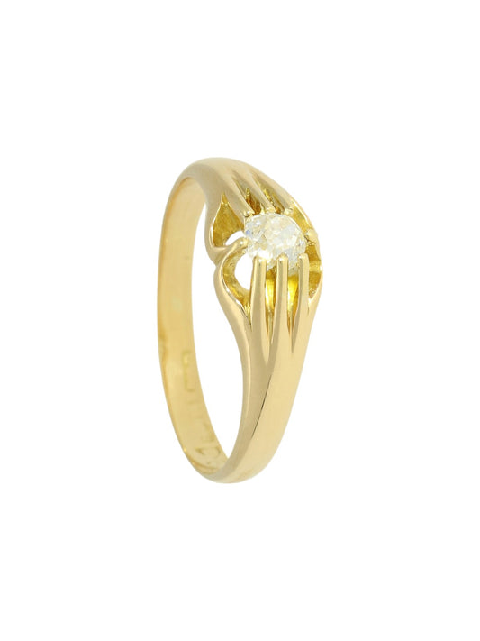 Pre Owned Diamond Gypsy Ring in 18ct Yellow Gold