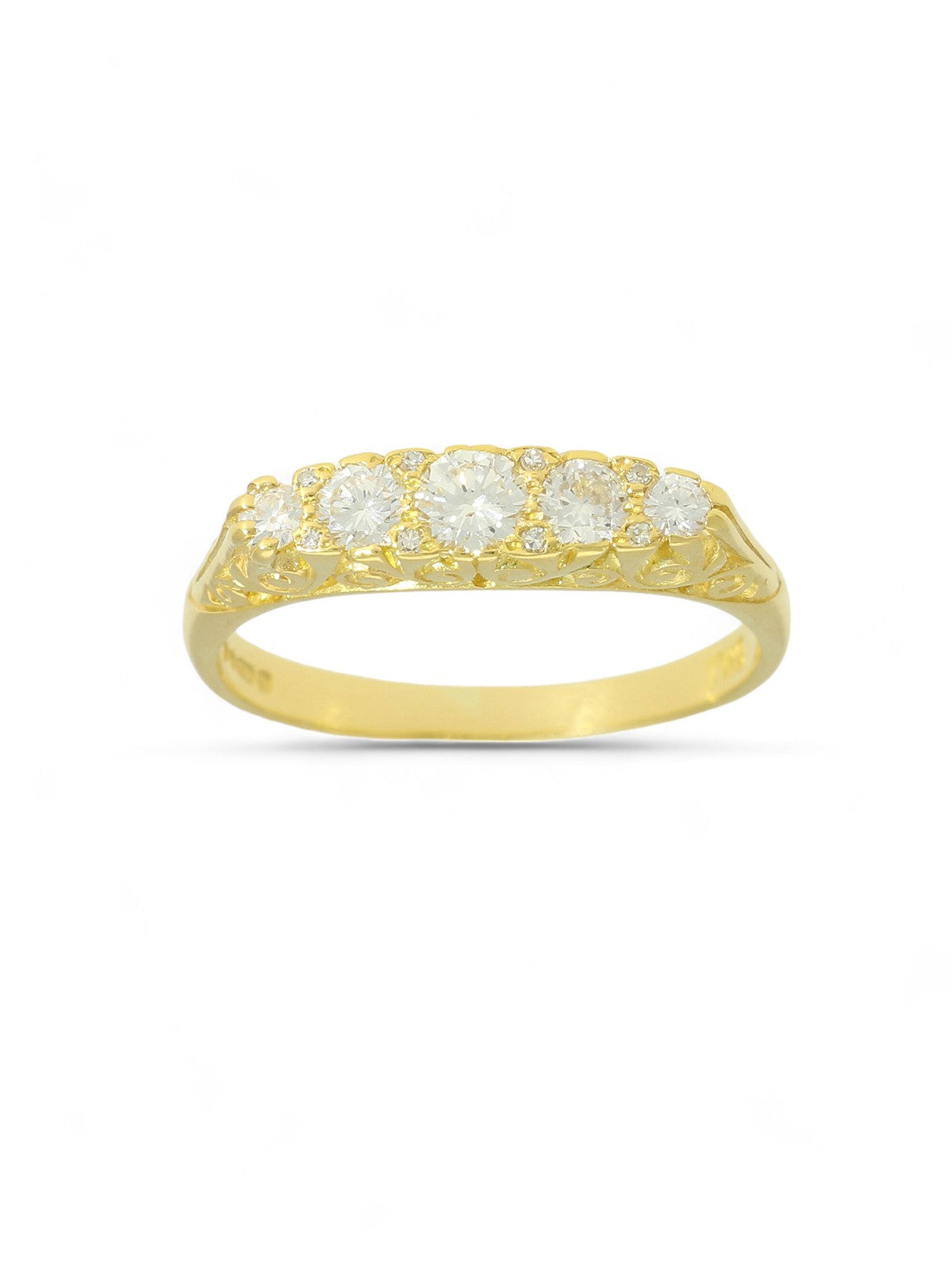 Pre Owned Graduated Diamond Ring in 18ct Yellow Gold