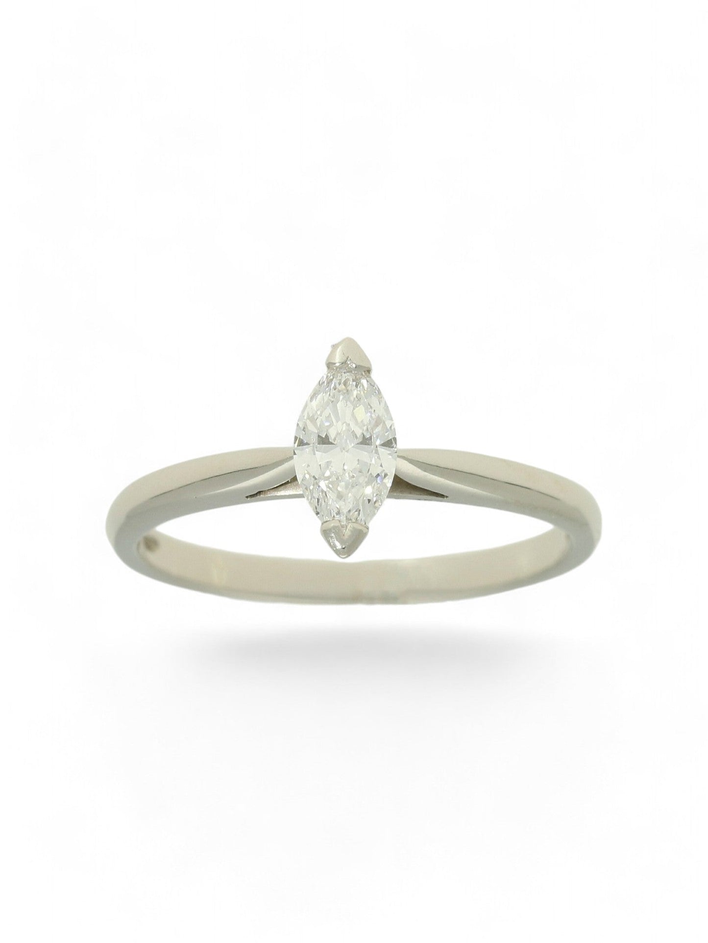Pre Owned Diamond Marquise Cut Solitaire Ring in Platinum