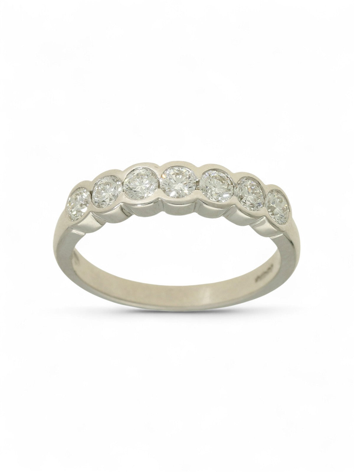 Pre Owned Diamond Seven Stone Eternity Ring in Platinum