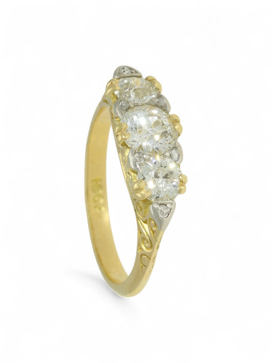 Pre Owned Diamond Five Stone Ring in 18ct Yellow Gold