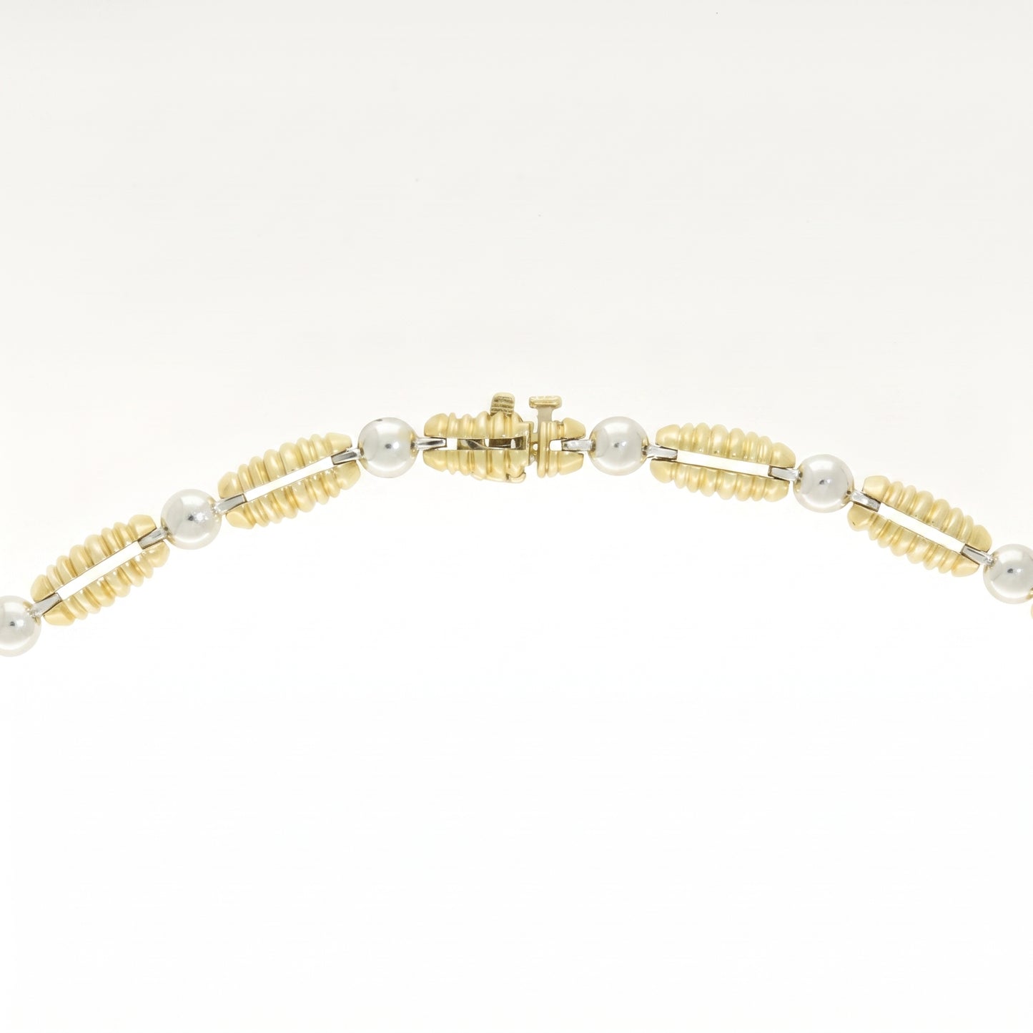 Pre-Owned Emerald & Diamond Necklace in 18ct Yellow & White Gold