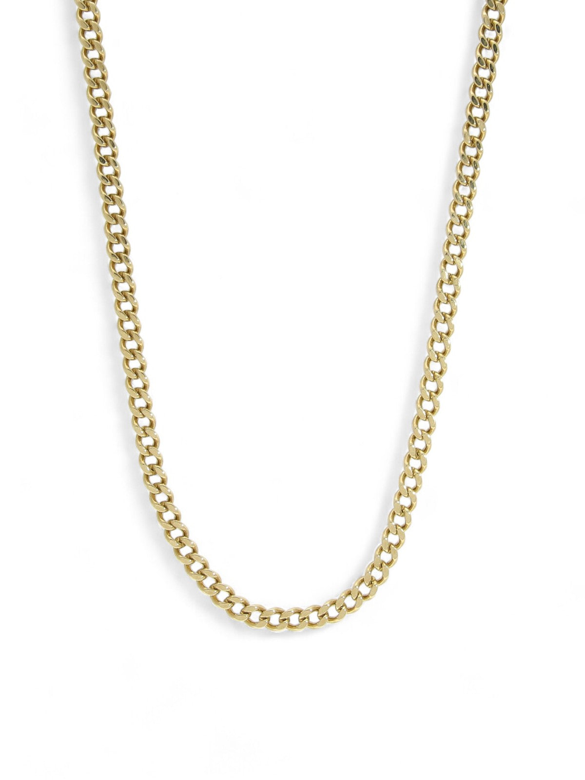 Pre Owned Filed Curb Chain in 9ct Yellow Gold