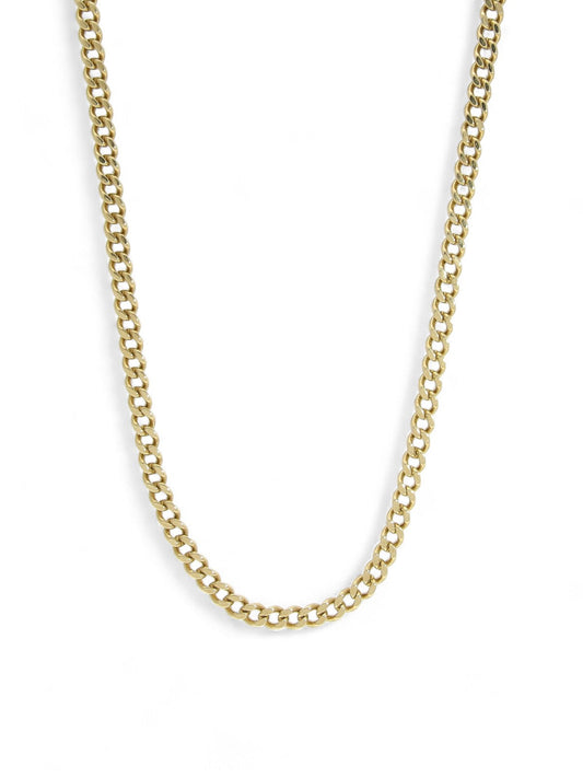 Pre Owned Filed Curb Chain in 9ct Yellow Gold