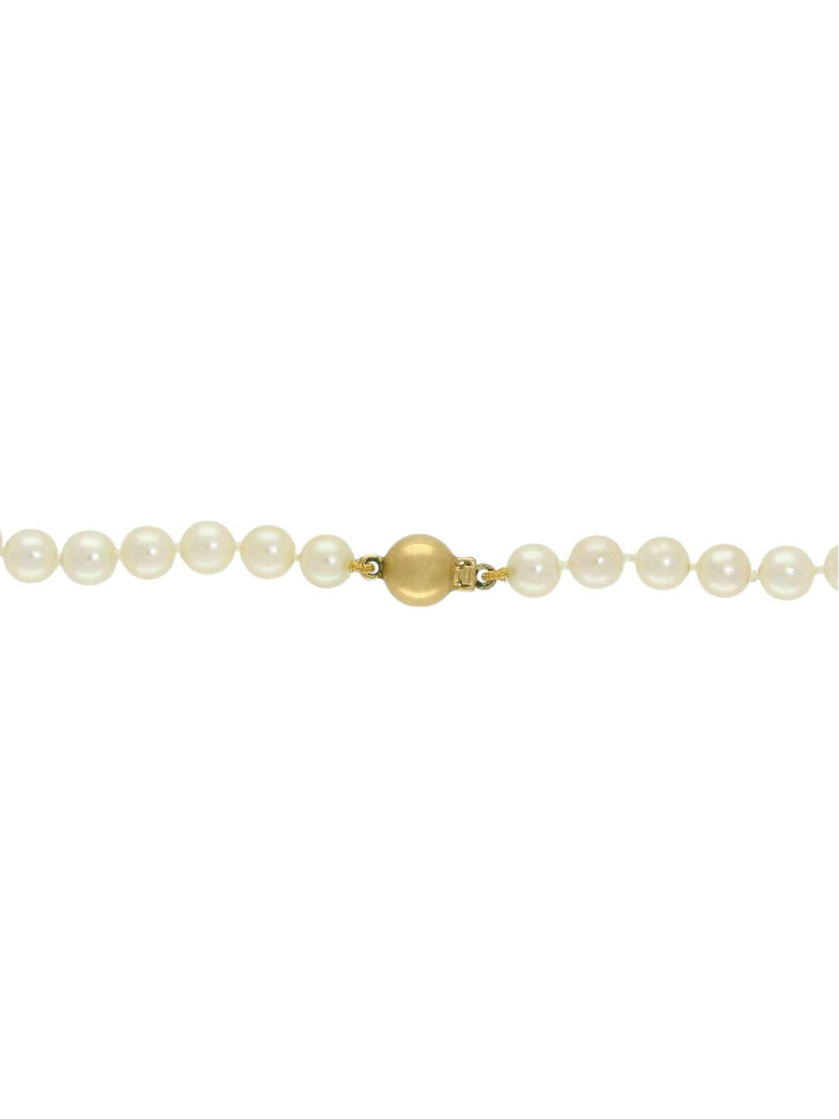Pre Owned Pearl Single Row Necklace with Mabe Pearl Pendant in 9ct Yellow Gold