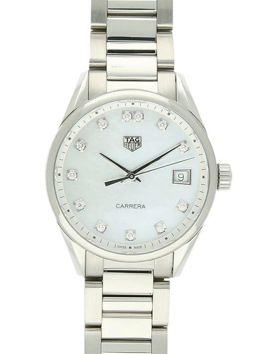 Pre Owned TAG Heuer Carrera Steel Quartz 33mm Watch on Bracelet