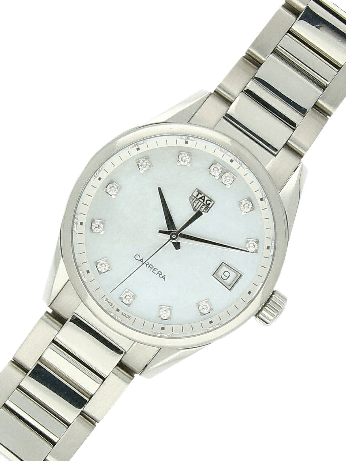Pre Owned TAG Heuer Carrera Steel Quartz 33mm Watch on Bracelet
