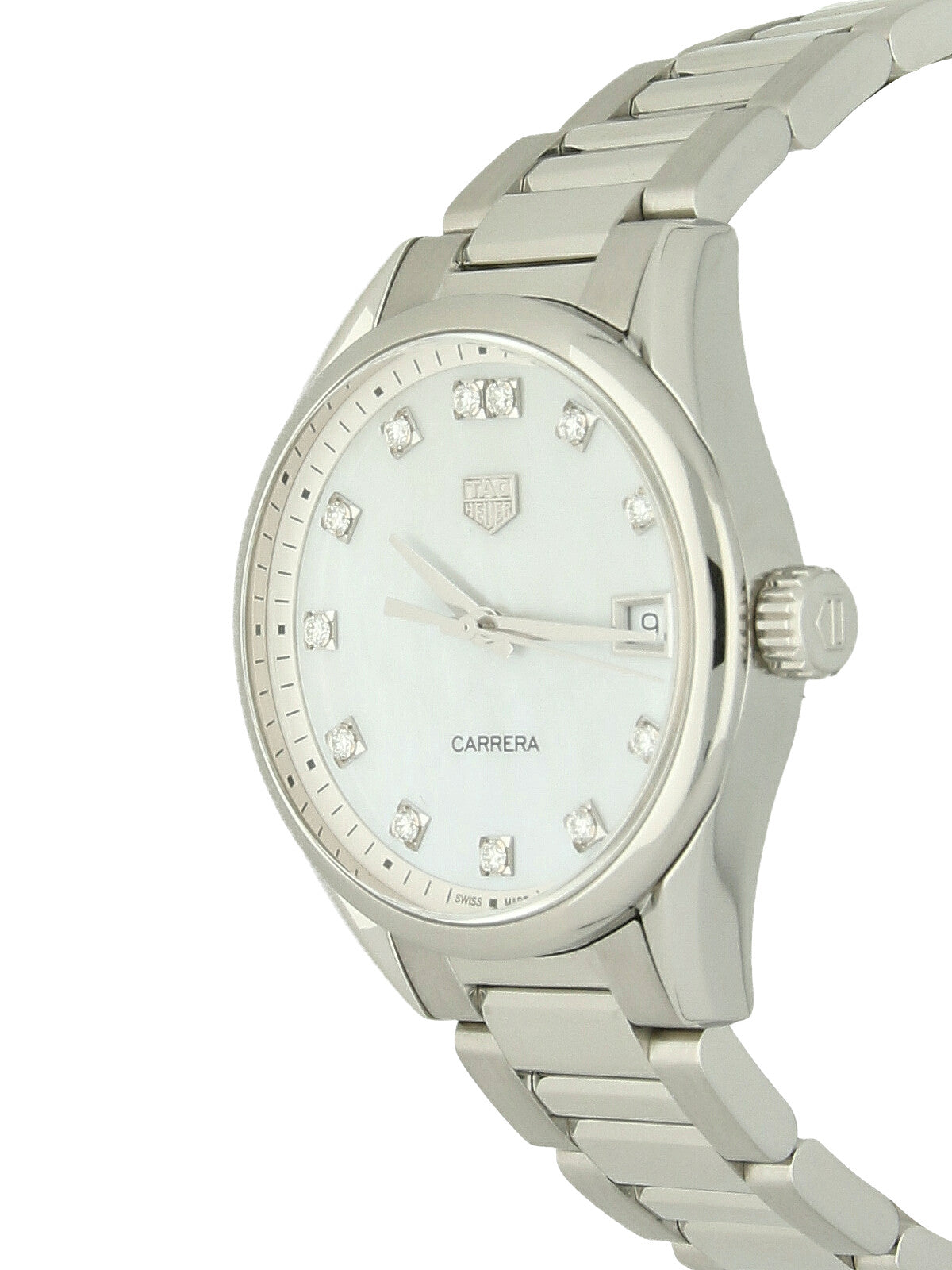 Pre Owned TAG Heuer Carrera Steel Quartz 33mm Watch on Bracelet